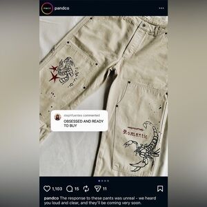 Men’s P & Co Carpenter Jeans Pants 32 x 30 Snake Scorpion Skull Web London 🦂